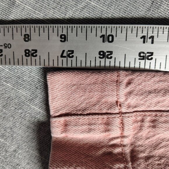 Faherty Harbor Jeans Womens Size 29 High Rise Wide Leg Ankle Rose Clay Pink - Picture 5 of 12